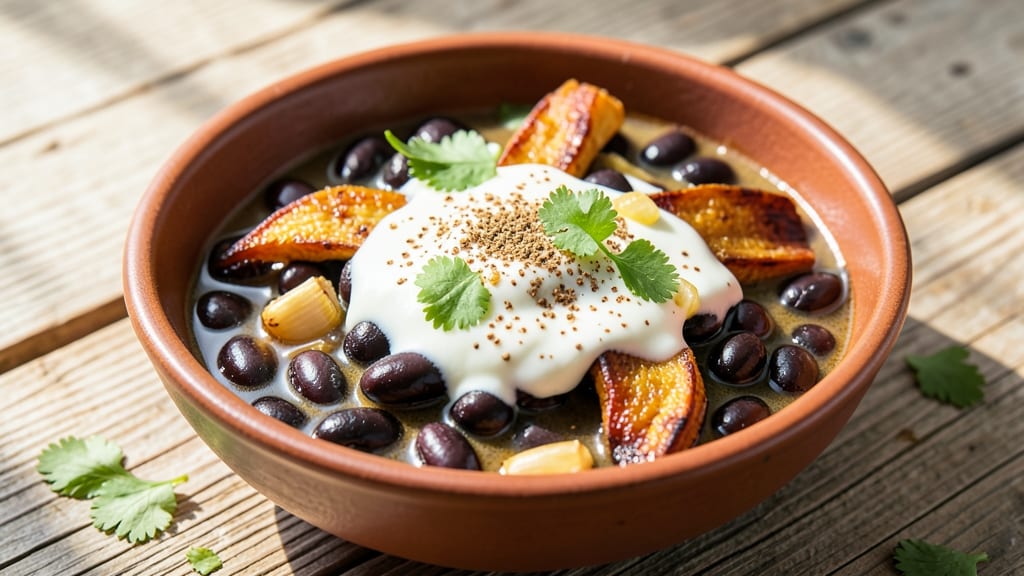 Black Bean Slow Cooker Recipe Cuban: Creamy Coconut-Mojo Sauce with Plantain