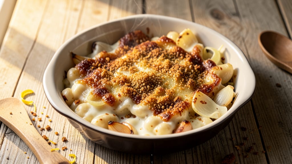 Bean Gratin Recipe: Crispy Breadcrumb Crown Over Melty Cheese Rivers