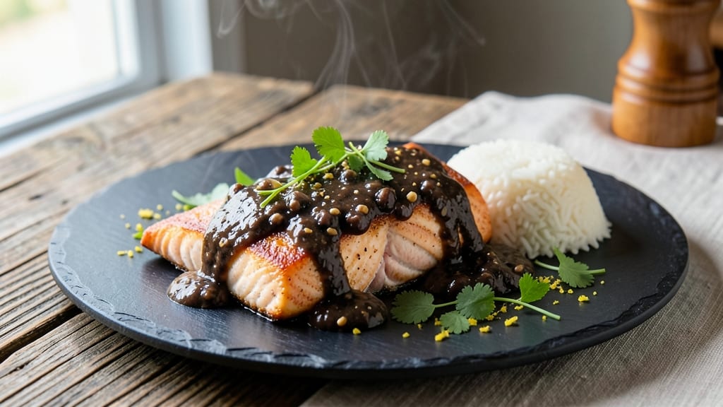Baked Salmon With Black Bean Sauce Recipe: Smoky Cumin and Lime Zest Harmony