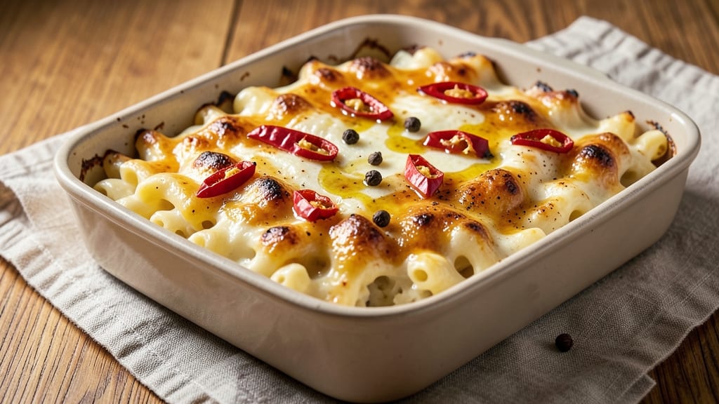 Baked Mac and Cheese Recipe: Caribbean-Style Jerk Spice Crunch