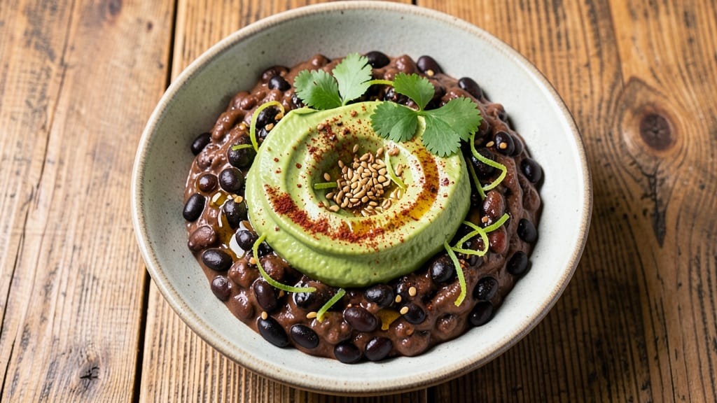 Black Bean Taco Dip Recipe: Smoky Cumin-Crisped Top With Creamy Avocado Swirl