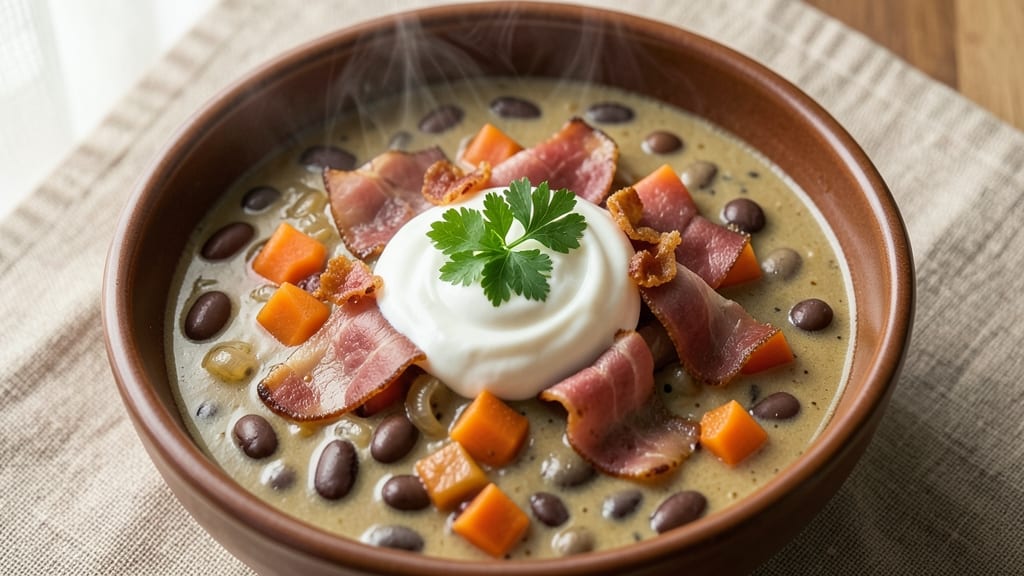 Barefoot Contessa's Ham and Bean Soup Recipe: Smoky-Sweet Simmer With Crispy Bacon Bits
