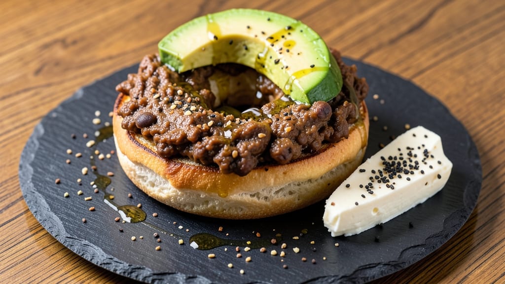 Bean Bagel Recipe: Crispy Toasted Crown Over Melty Cheese Rivers