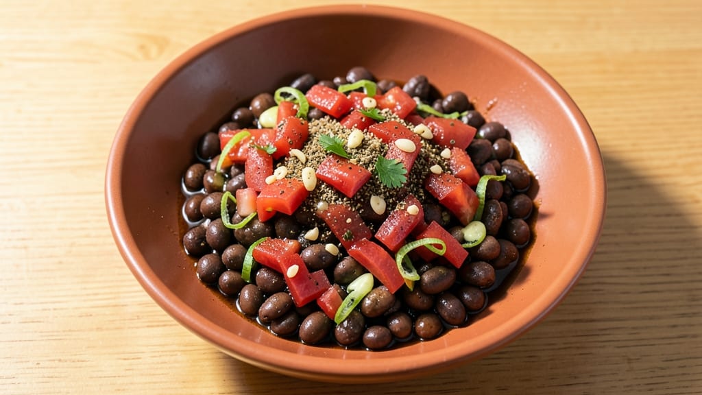 Black Bean Dish Recipe: Smoky Spiced Black Beans With Crispy Corn Topping