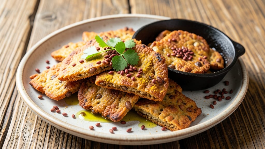 Bean Crackers Recipe: Crunchy Spiced Crust Over Creamy Bean Filling