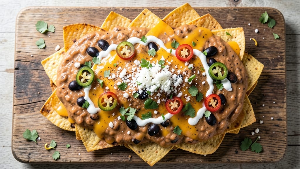Bean Nachos Recipe NZ: Smoky Cumin-Crusted Crunch Over Creamy Bean Rivers