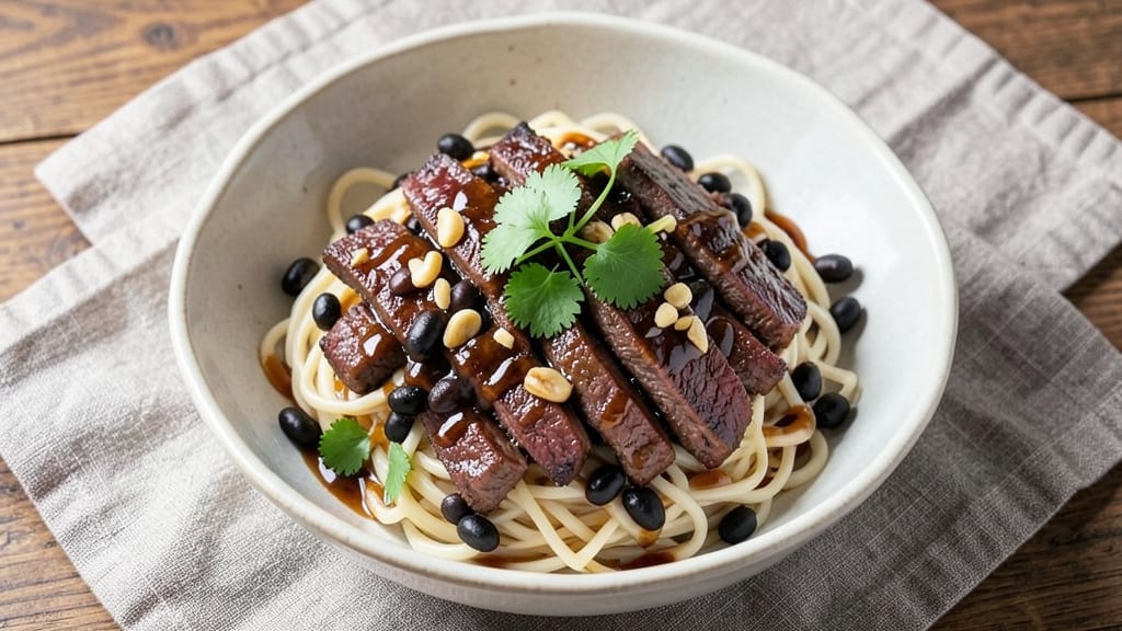 Beef Black Bean Sauce Rice Noodle Recipe: Smoky Spiced Protein Bowl in 25 Minutes