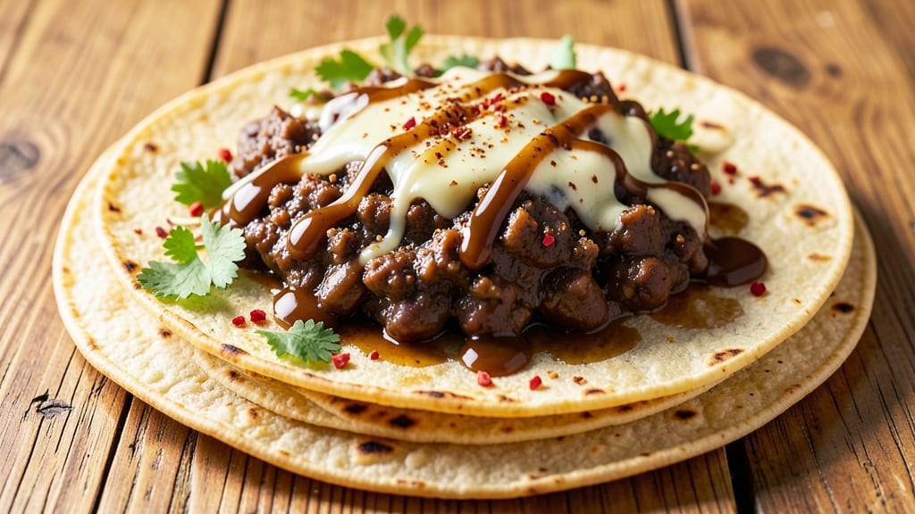 Black Bean Quesarito Recipe: Crispy Tortilla Crowns Over Smoky Black Bean Rivers