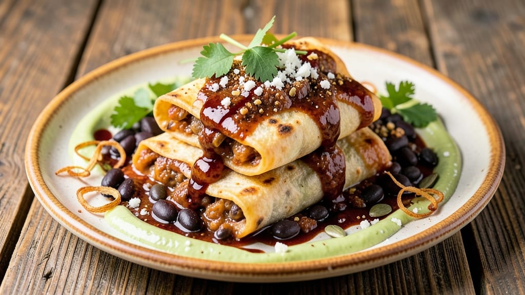Amy's Black Bean Enchiladas Recipe: Smoky Cumin Crunch Over Melted Cheese Rivers