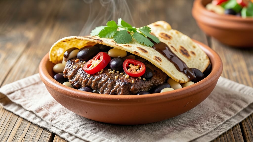 Beef and Black Bean Burrito Recipe: Smoky Cumin-Crusted Tortilla Wraps