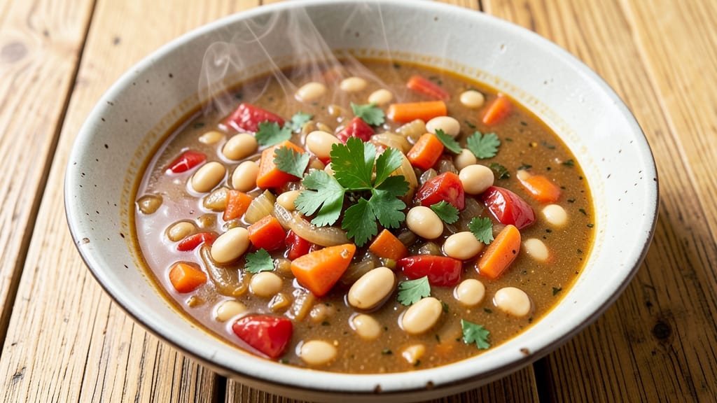 Bean Soup Crock Pot Recipe Vegetarian: Velvety White Bean and Tomato Harmony