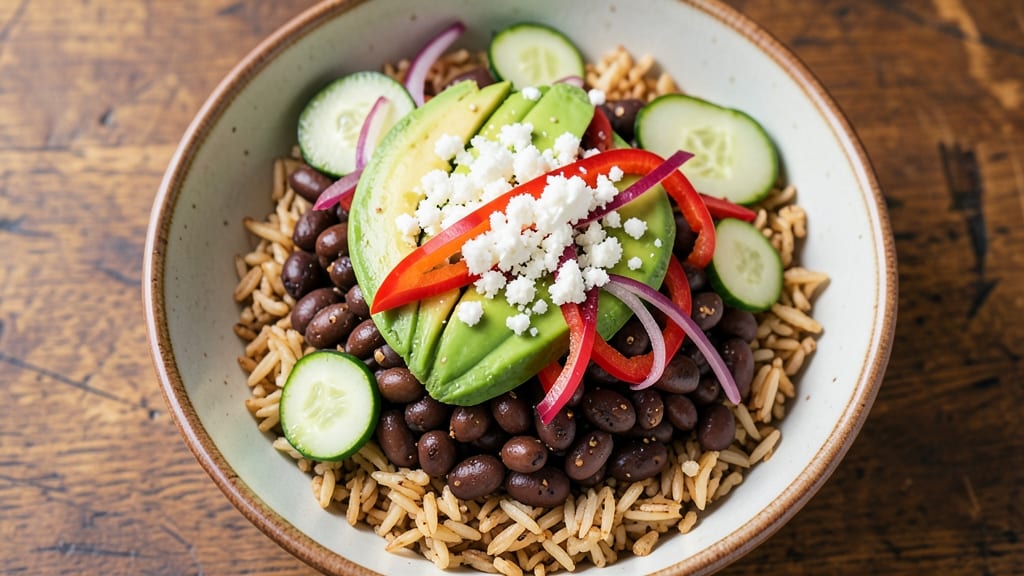 Black Bean Fiesta Bowl Recipe: Crunchy Top and Zesty Lime Kick
