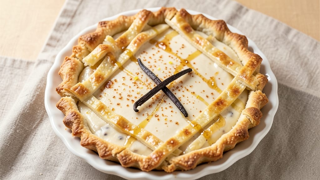 Bean Custard Pie Recipe: Silky Vanilla Bean Filling in Crispy Crust