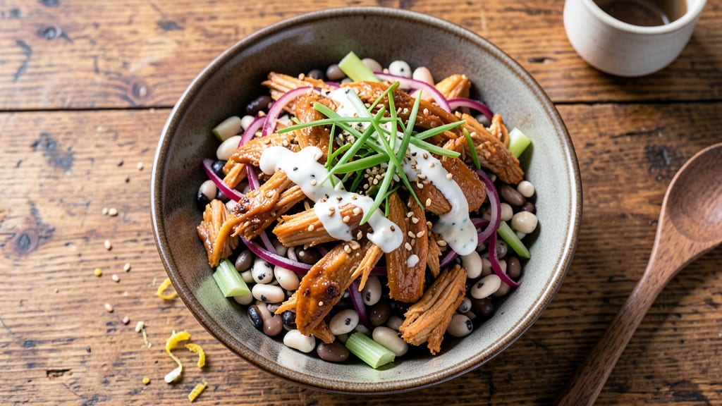 Buffalo Chicken Dense Bean Salad Recipe: Spicy Cooling Contrast in One Bowl