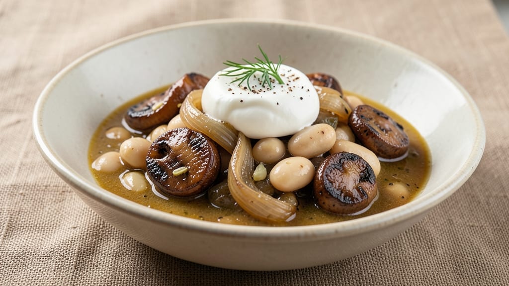 Bean Stroganoff Recipe: Mushroom and Sour Cream Velvety Richness
