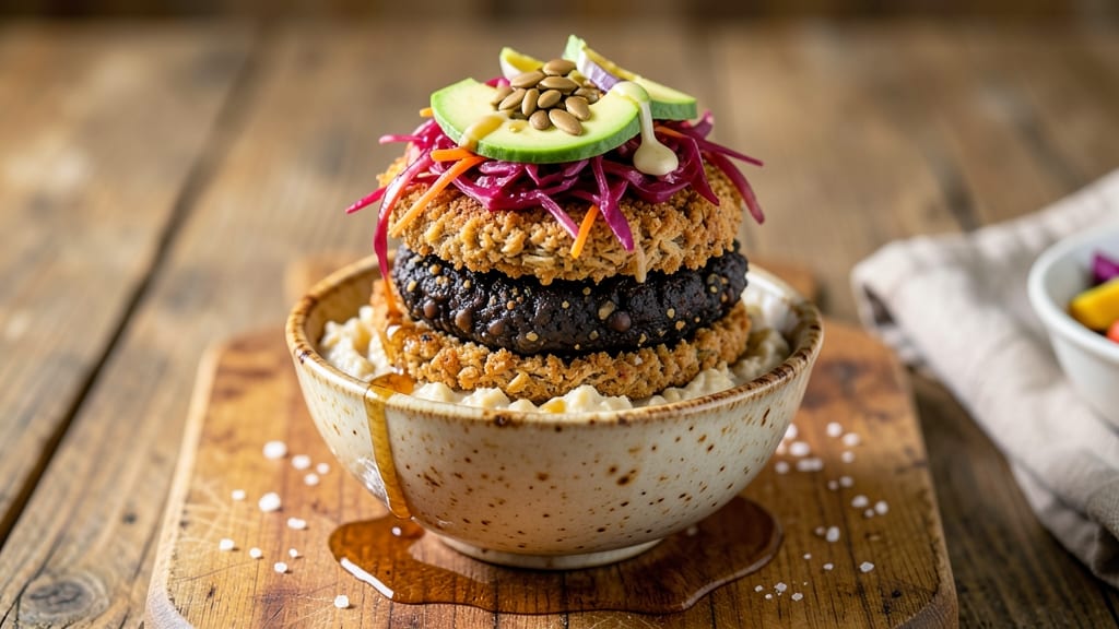 Black Bean and Oatmeal Burgers Recipe: Hearty Plant-Based Breakfast Patties