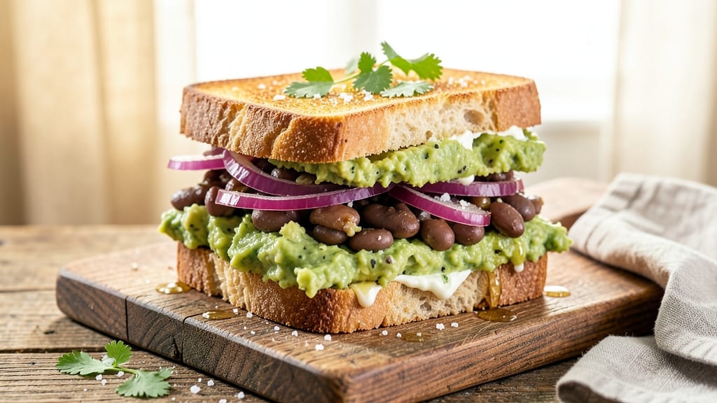 Black Bean Sandwiches Recipe: Crunchy Avocado & Citrus-Packed Lunch