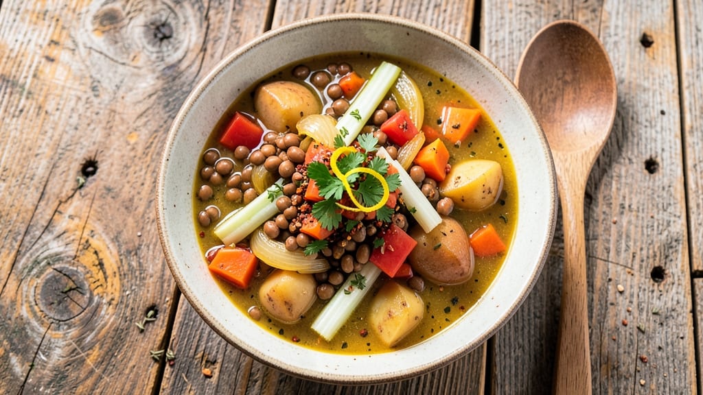 Bean Soup Recipe No Meat: Hearty Lentil and Vegetable Stew