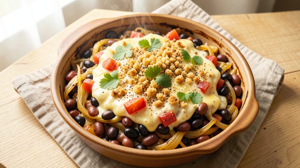 Bean Casserole Recipe Vegetarian: Smoky Cumin Crunch Over Creamy Bean Bliss