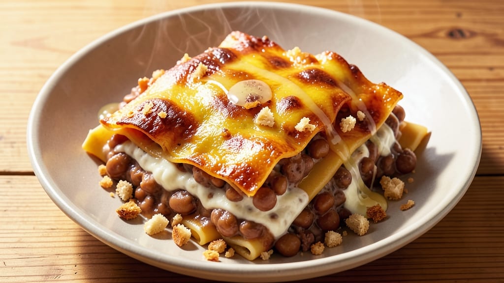 Baked Bean Lasagne Recipe: Smoky Cheddar and Crispy Top Layers