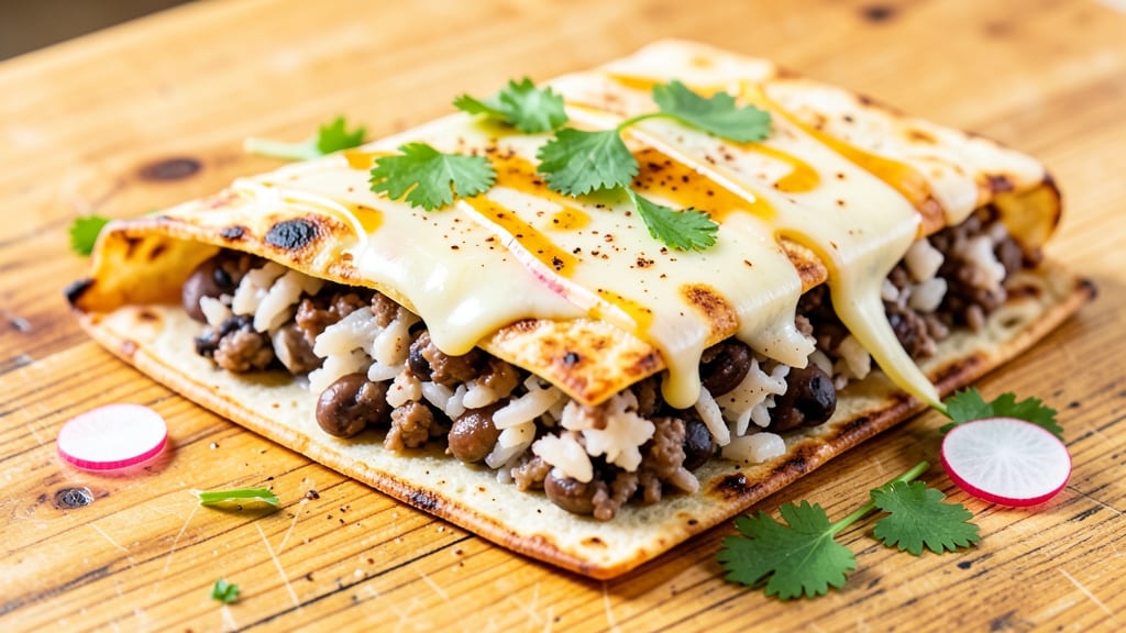 Black Bean Crunch Wrap Supreme Recipe: Crispy Tortilla Crown Over Smoky Spiced Beans