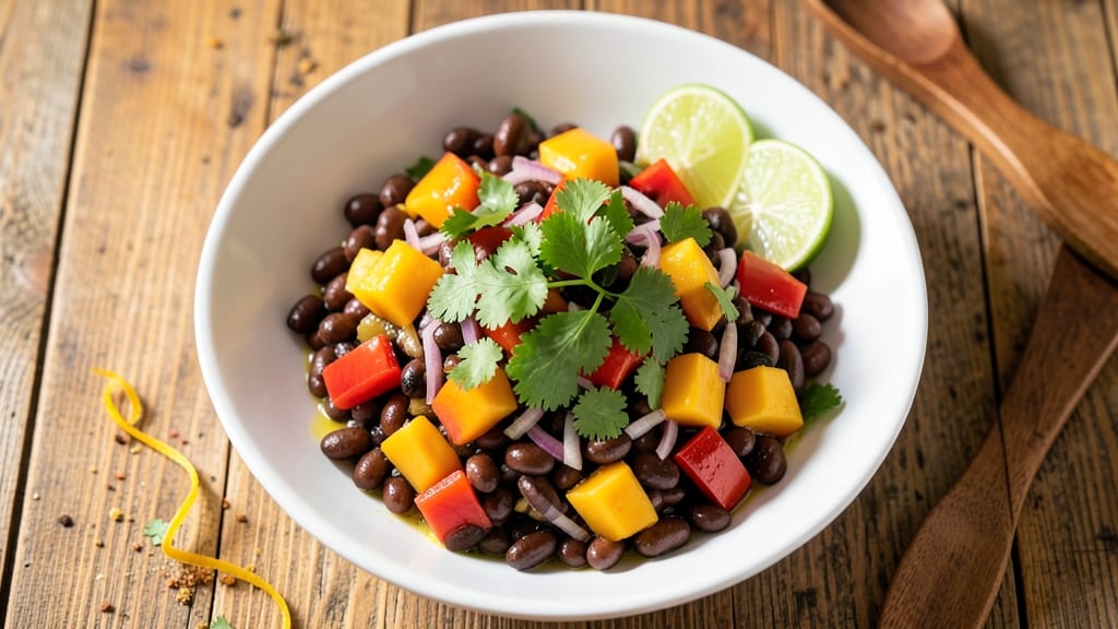 Black Bean Salad With Mango, Cilantro, and Lime Recipe: Tropical Zing in 15 Minutes
