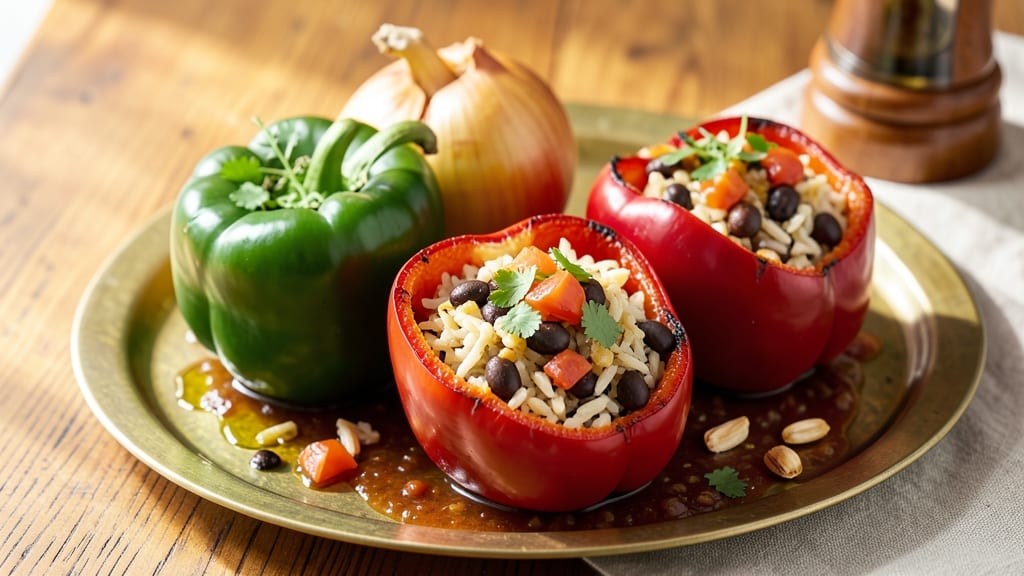 Bean and Rice Stuffed Peppers Recipe: One-Pot Heartiness With Smoky Cumin Depth