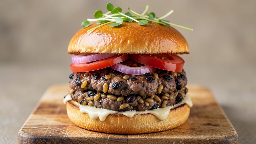Black Bean and Wild Rice Burgers Recipe: Hearty Vegan Stacks With Umami Crunch