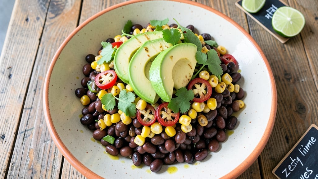 Black Bean Corn Cilantro Salad Recipe: Zesty Lime and Avocado Freshness