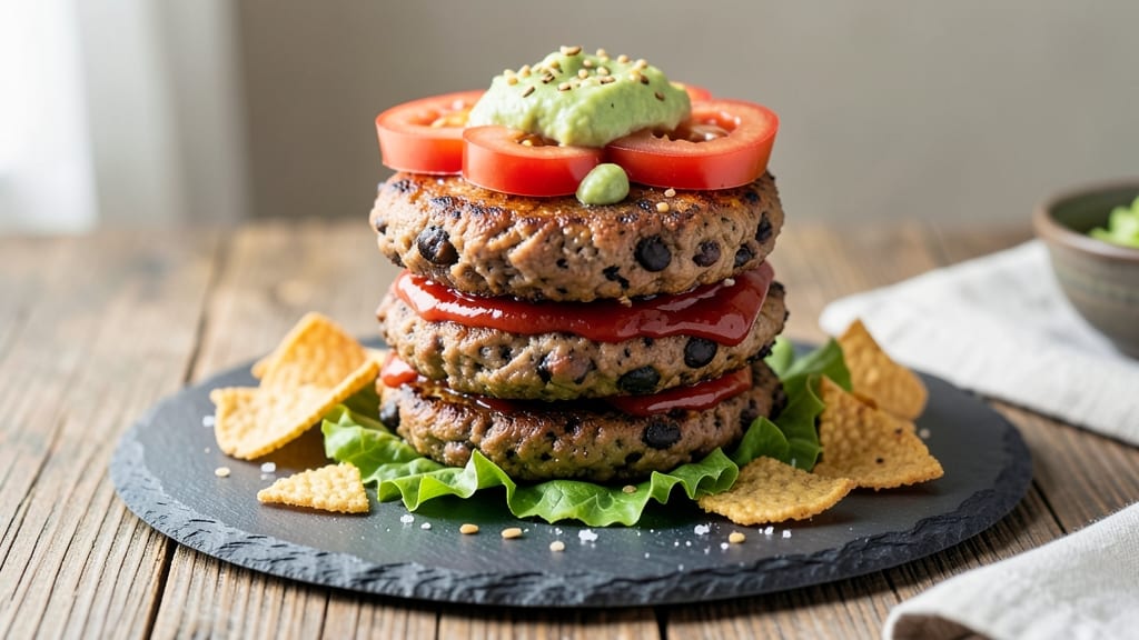 Bean Burger Recipe Without Breadcrumbs: Crispy Tortilla-Crusted Plant-Based Protein