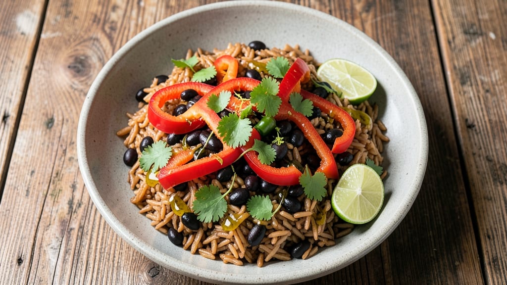 Brown Rice and Black Bean Salad Recipe: Protein-Packed Fiesta Bowl With Zesty Lime Dressing