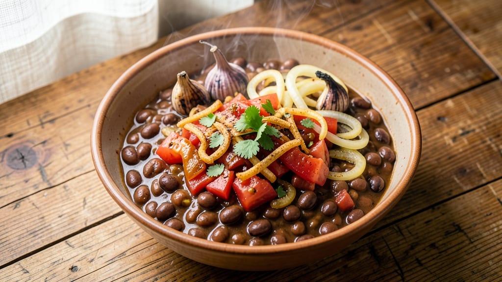 Black Bean Frijoles Recipe: Smoky Cumin-Spiced Beans With Chorizo Heat