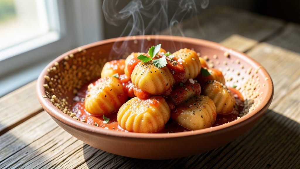 Bean Gnocchi Recipe: Smoky Cumin Crispy Crowns Over Creamy Bean Bliss