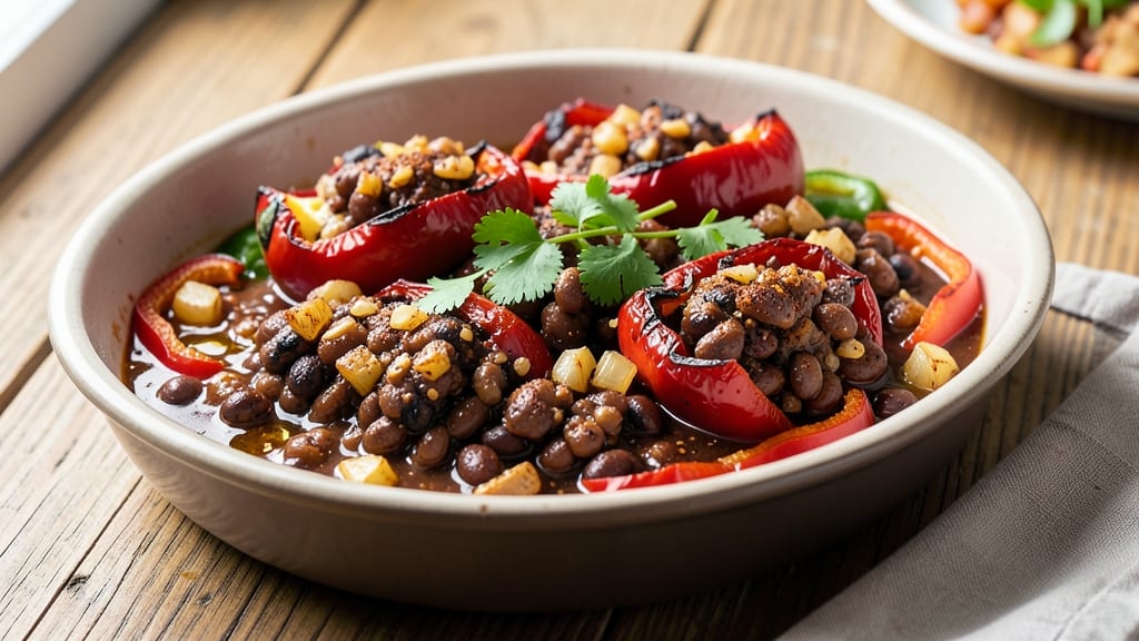 Bean Stuff Recipe: Smoky Cumin and Chipotle Stuffed Peppers