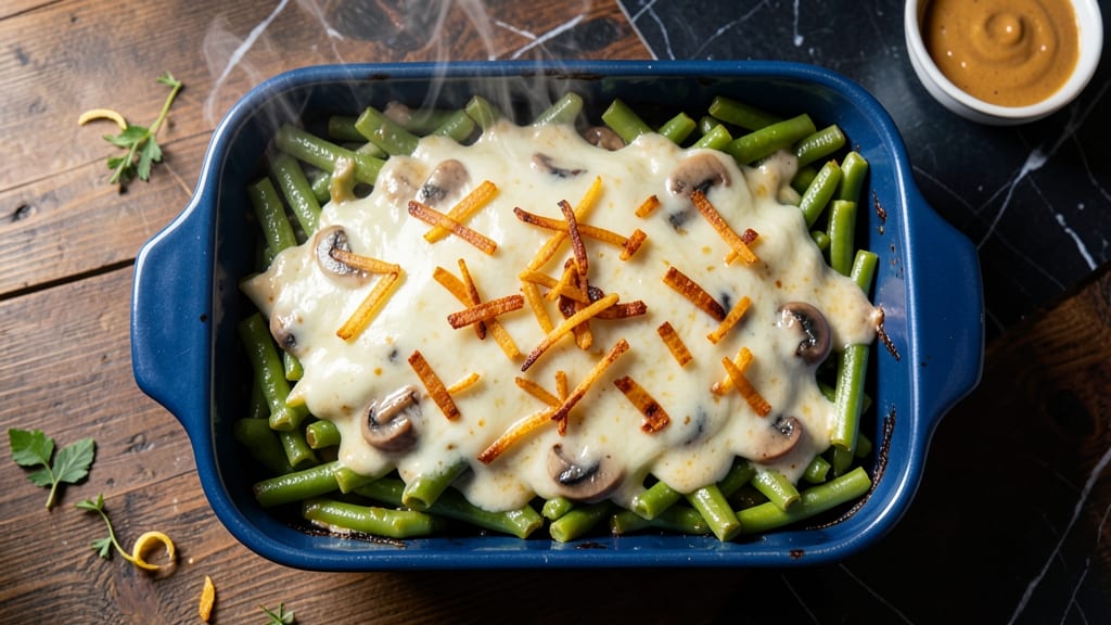 Ba's Best Green Bean Casserole Recipe: Crispy Top, Gooey Pull-Apart Cheese Magic