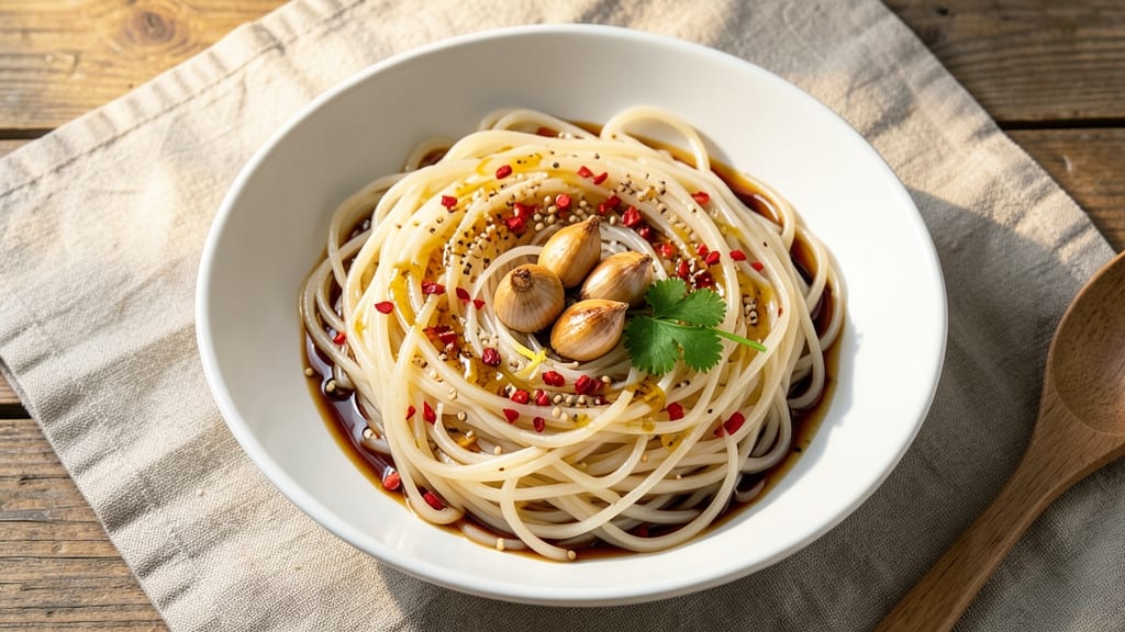 Bean Thread Noodles Recipe Vegetarian: Silky Slippery Delight With Garlic-Chili Oil Twist