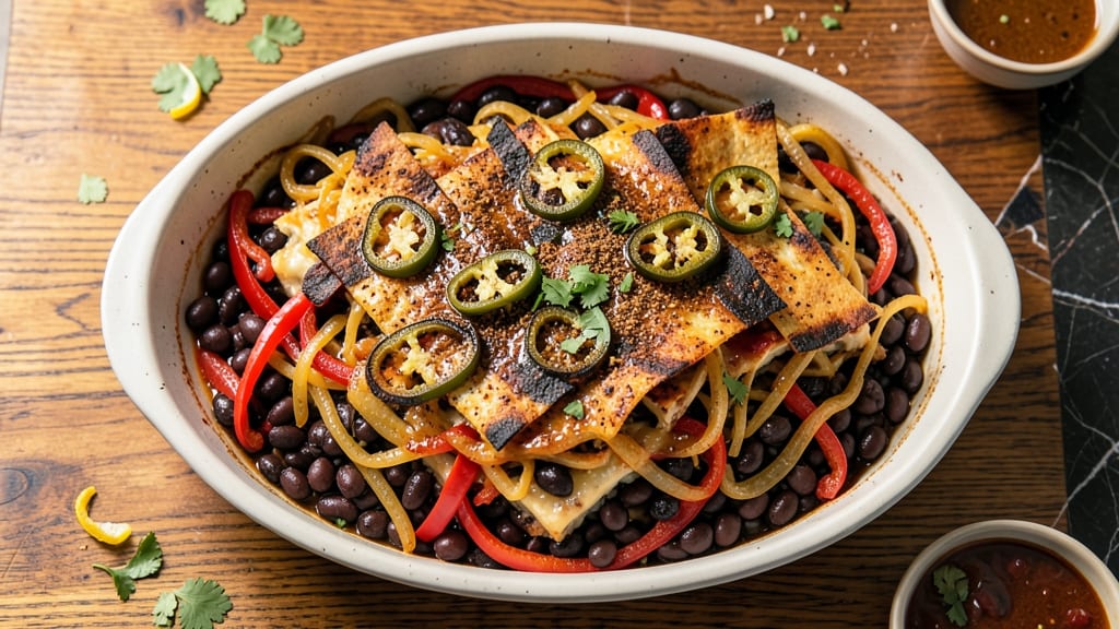 Black Bean Fajita Casserole Recipe: Smoky Cumin-Spiced Layers With Crispy Tortilla Top