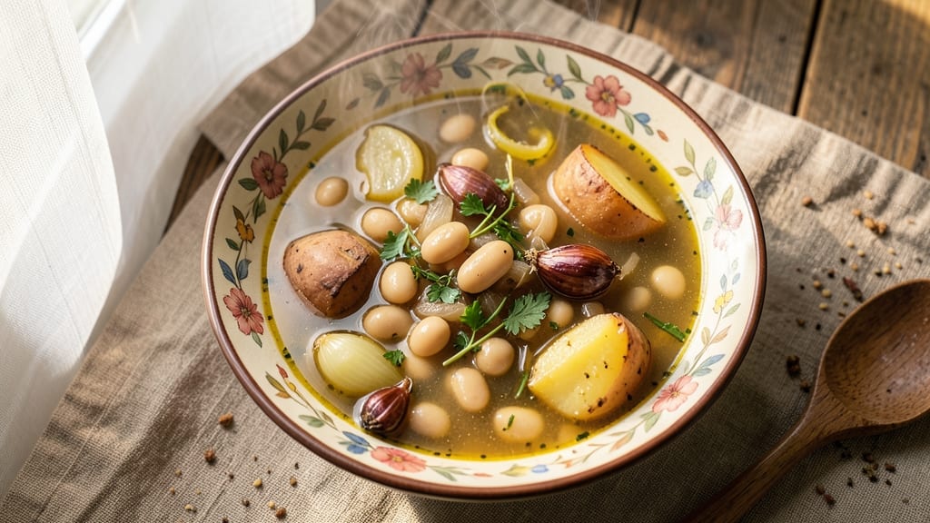 Bean Soup With Potatoes, Onions, and Garlic Recipe: Hearty One-Pot Meal in 30 Minutes