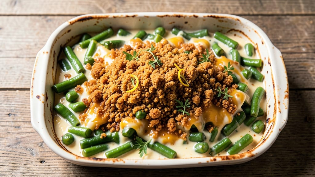 Beat Green Beans Casserole Recipe: Crispy Breadcrumb Crown Over Creamy Cheese Streaks